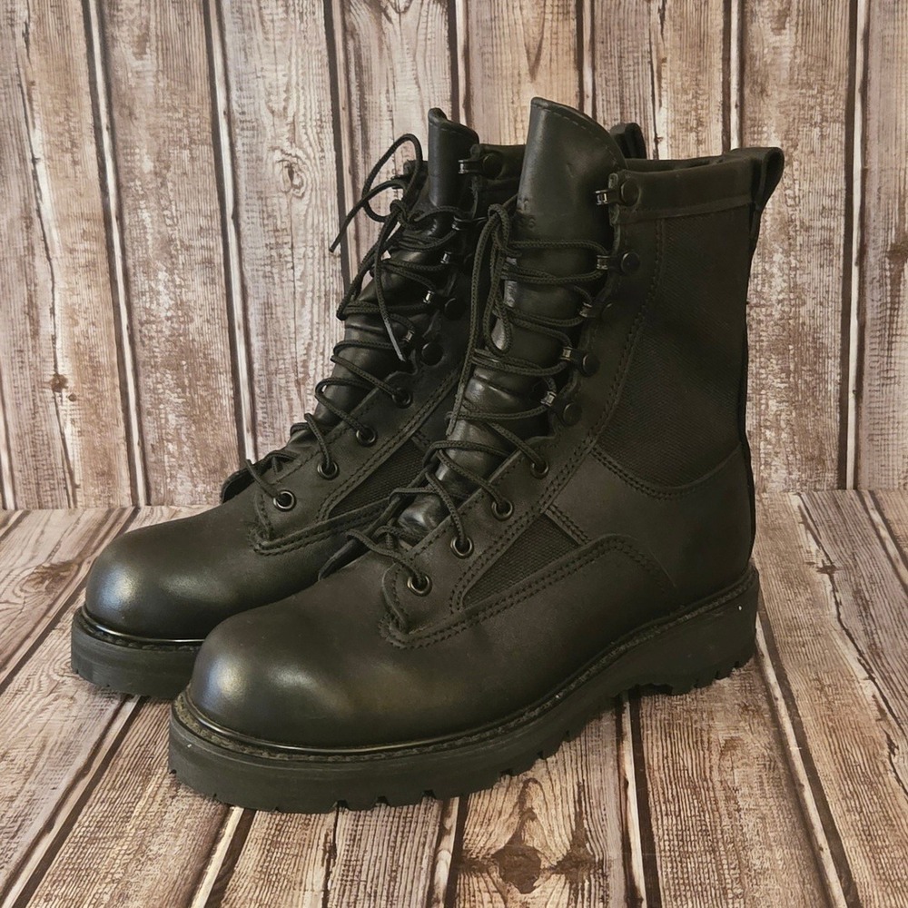 6W Mens Bates Gore-Tex Military Tactical Combat Boots Black Leather Excellent